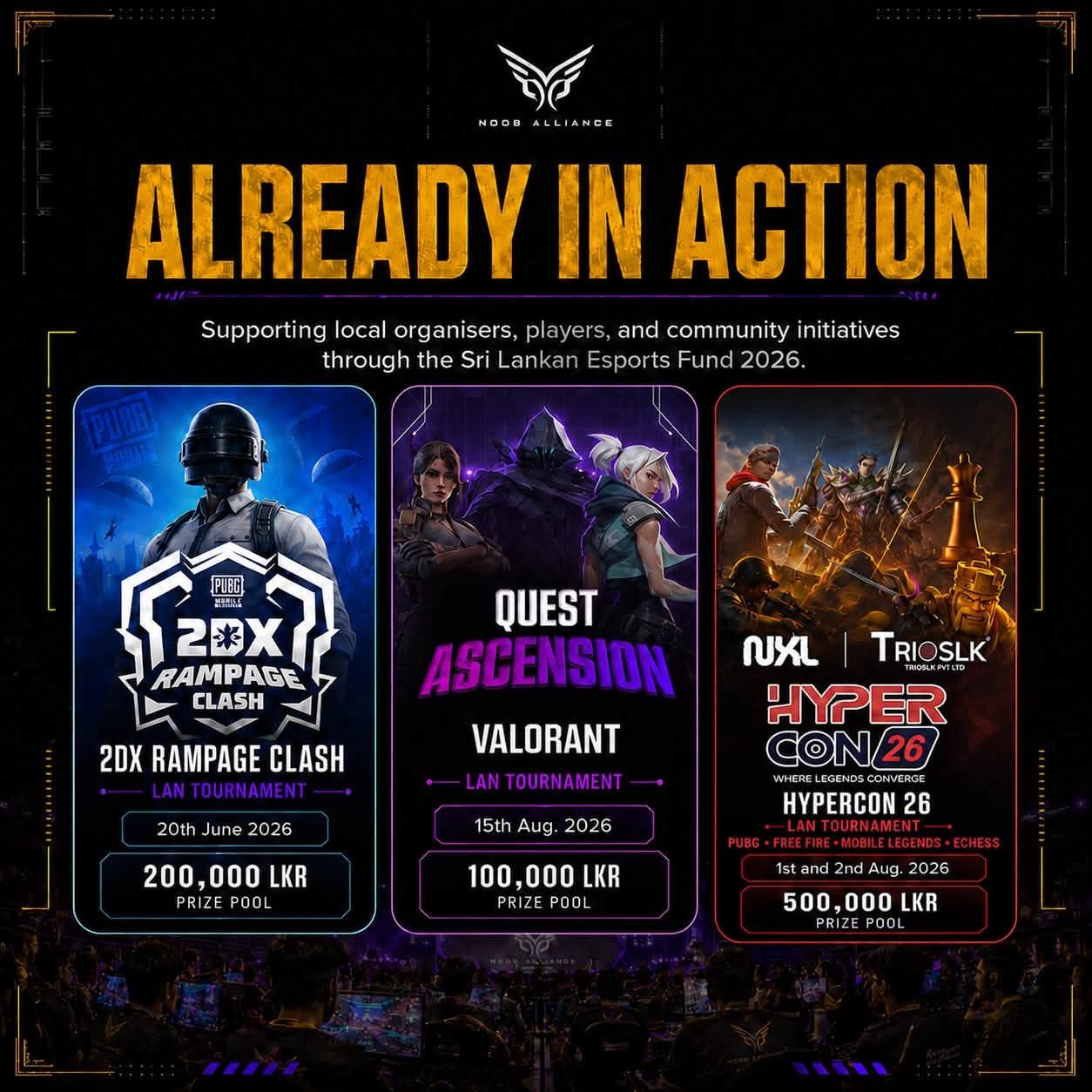 First tournaments allocated funding through the Sri Lankan Esports Fund 2026