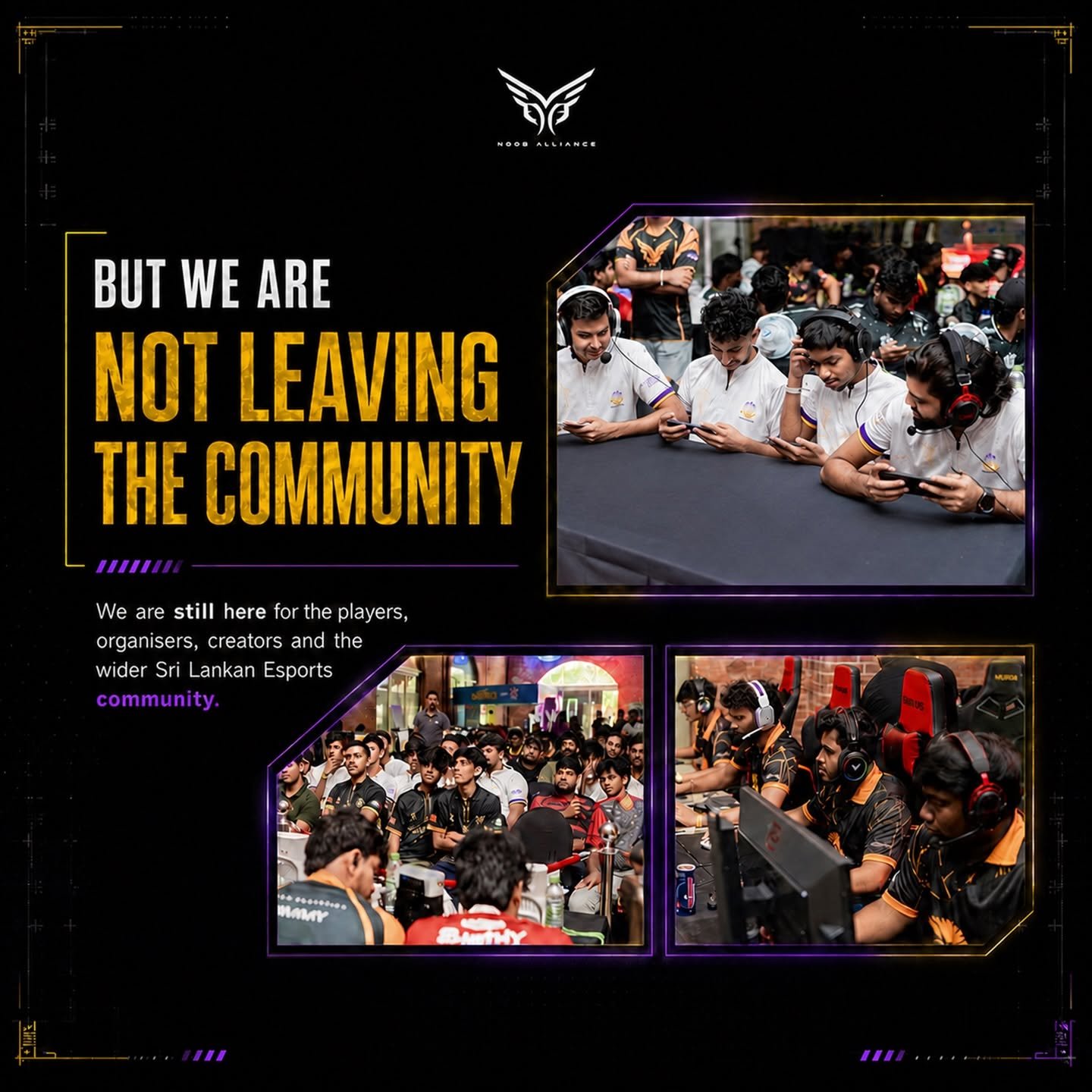 Noob Alliance is not leaving the community statement artwork
