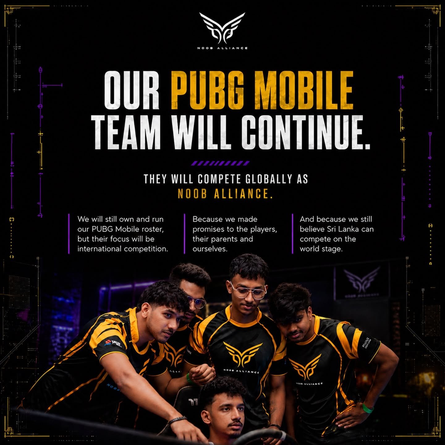 Noob Alliance is not leaving the community statement artwork